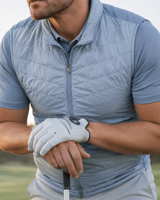 Player’s Full Zip Golf Vest - F/X Fusion Golf - Vest - Steel