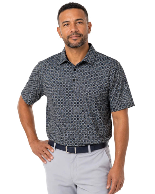 Shadow Dots Performance Golf Polo - F/X Fusion Golf - Polo - Black
