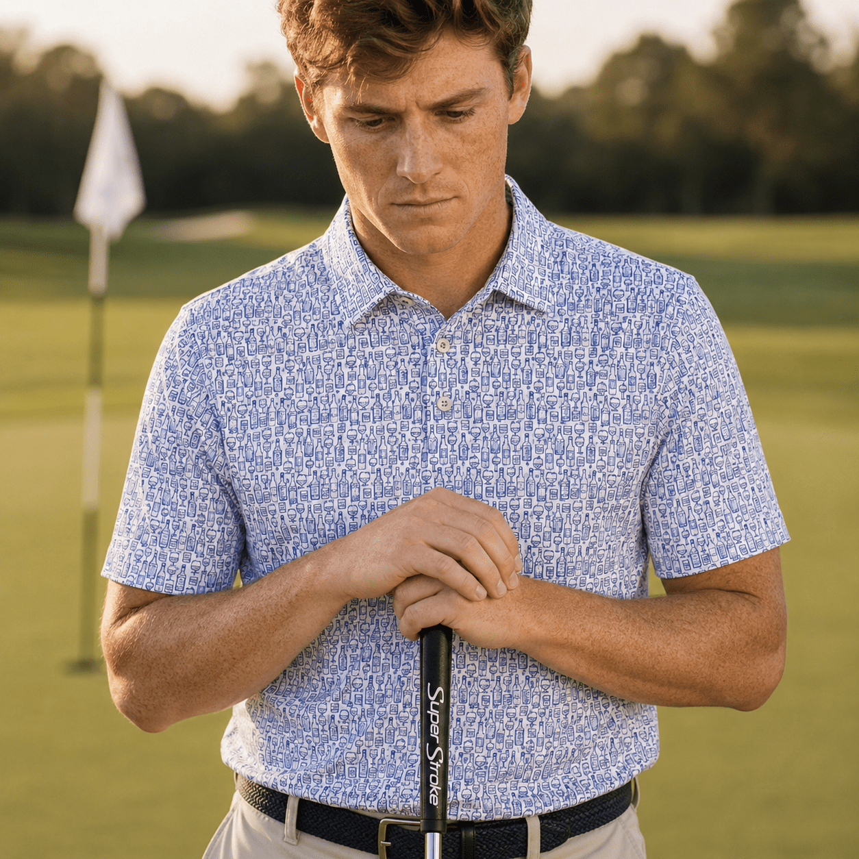 Bottle Service Performance Golf Polo - F/X Fusion Golf - Polo - White