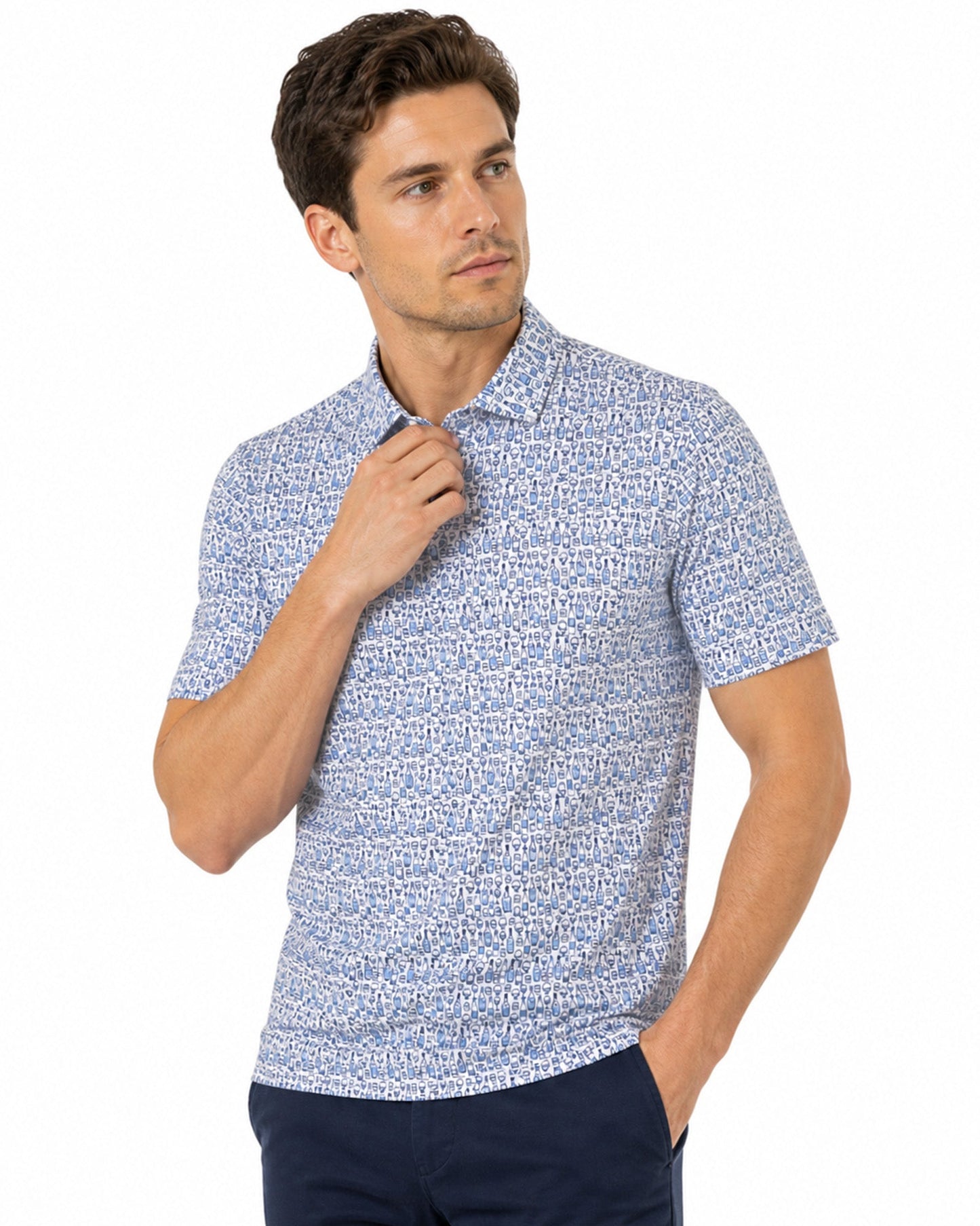 Bottle Service Performance Golf Polo - F/X Fusion Golf - Polo - White