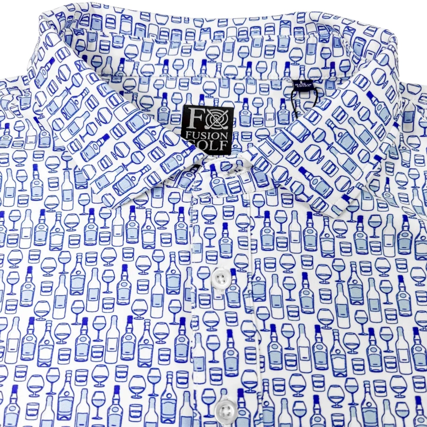 Bottle Service Performance Golf Polo - F/X Fusion Golf - Polo - White
