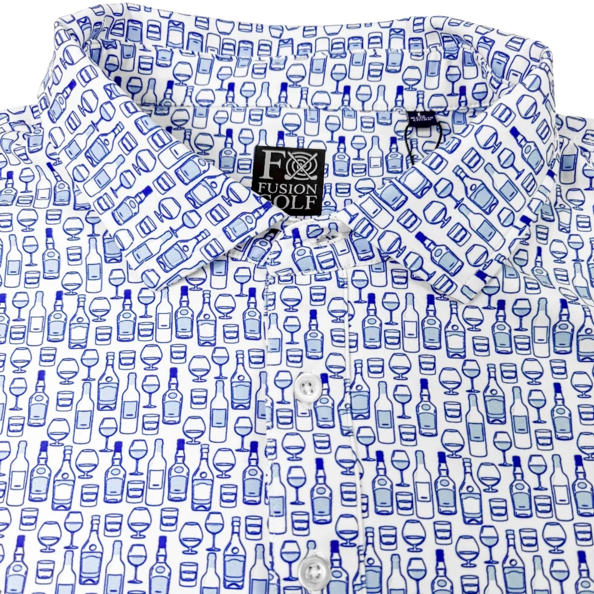 Bottle Service Performance Golf Polo - F/X Fusion Golf - Polo - White
