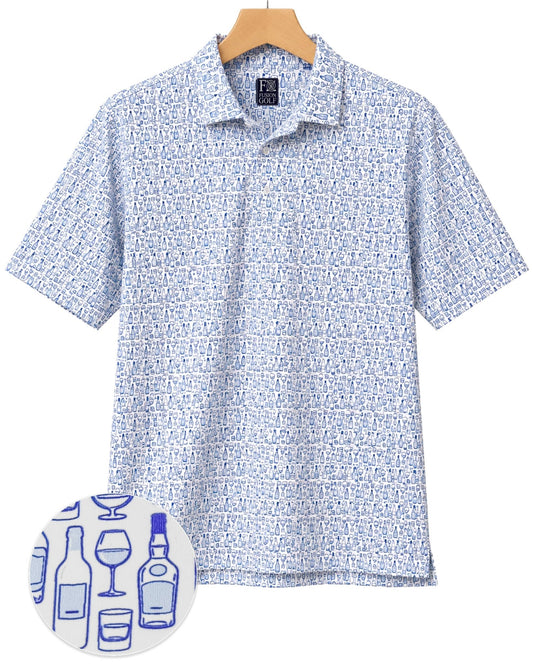 Bottle Service Performance Golf Polo - F/X Fusion Golf - Polo - White