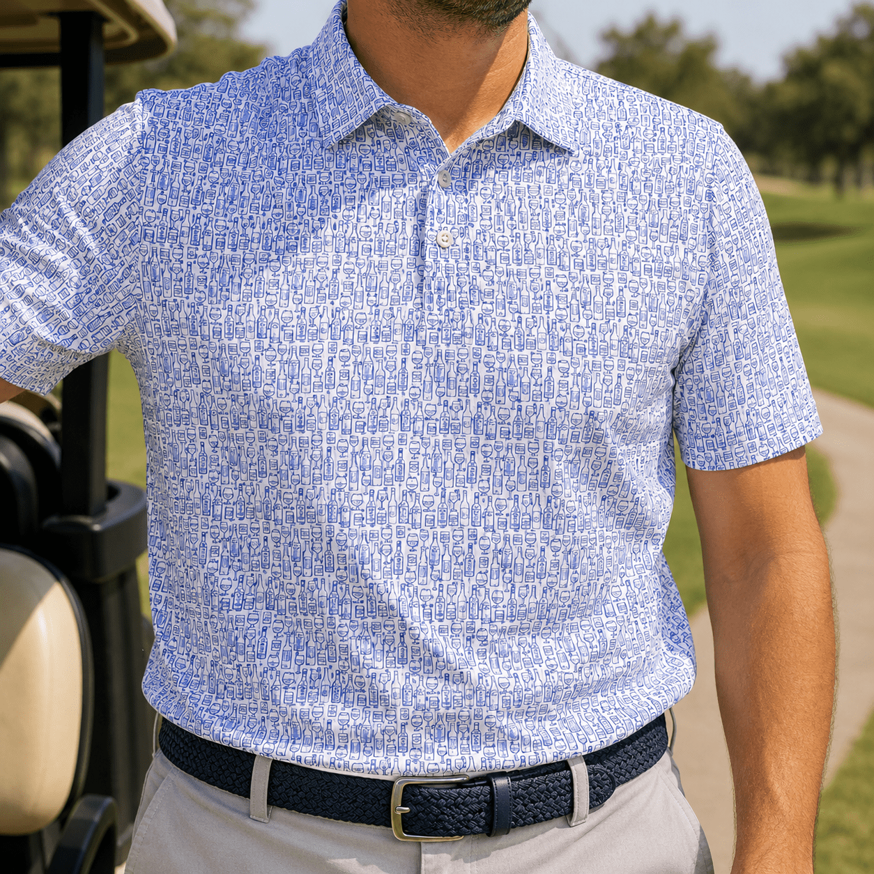 Bottle Service Performance Golf Polo - F/X Fusion Golf - Polo - White