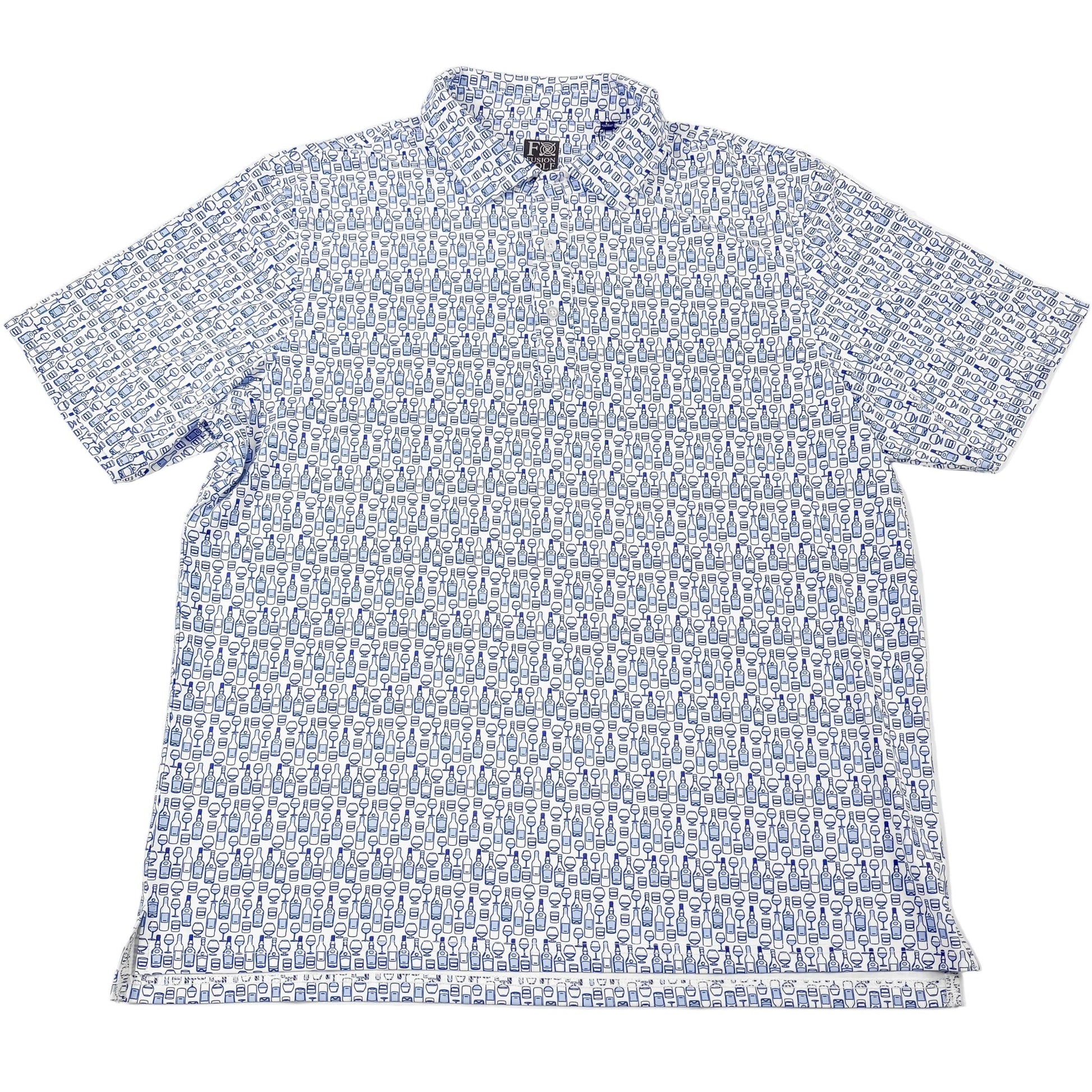 Bottle Service Performance Golf Polo - F/X Fusion Golf - Polo - White