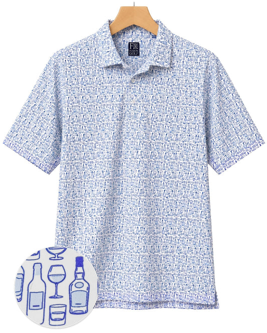 Bottle Service Performance Golf Polo - F/X Fusion Golf - Polo - White
