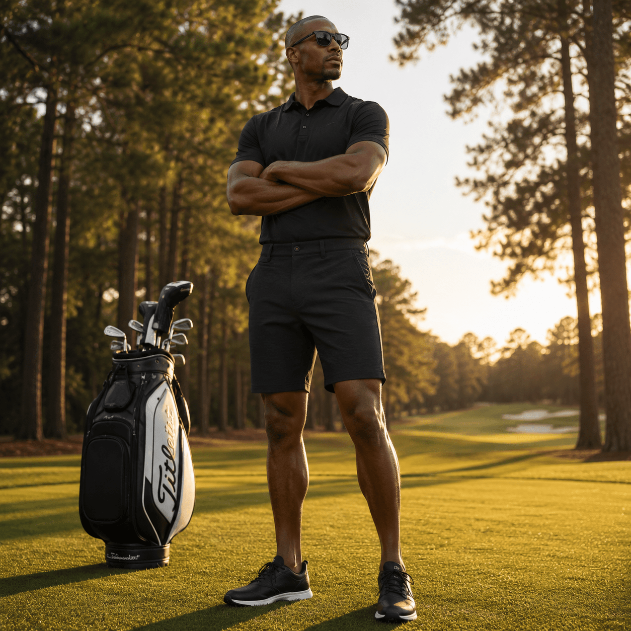 Crossover 4 - Way Stretch Performance Golf Shorts - F/X Fusion Golf - Black