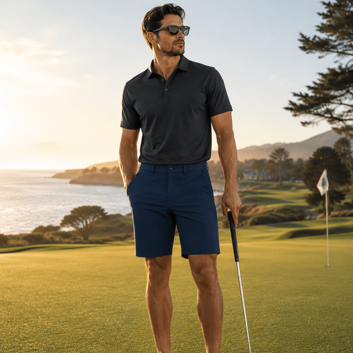Crossover 4 - Way Stretch Performance Golf Shorts - F/X Fusion Golf - Navy