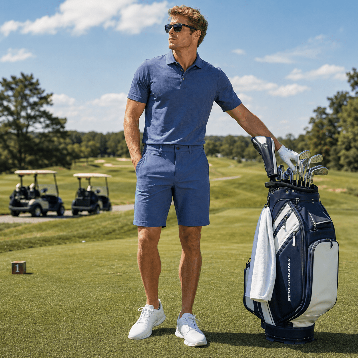 Crossover 4 - Way Stretch Performance Golf Shorts - F/X Fusion Golf - Steel