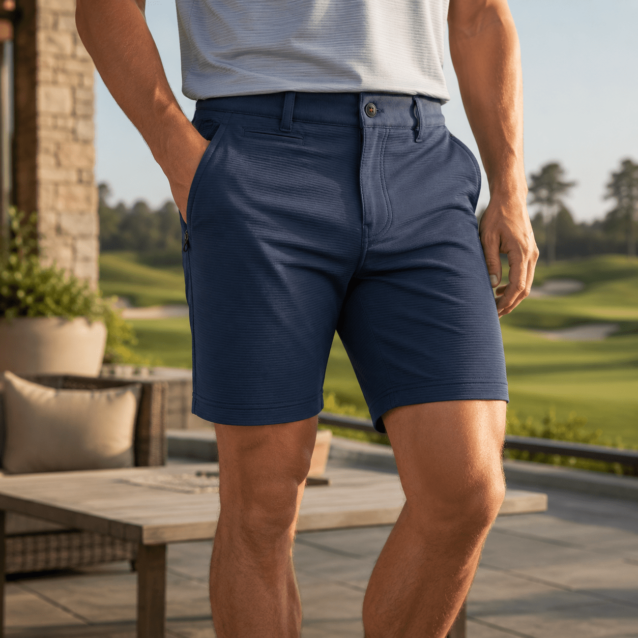 Crossover 4 - Way Stretch Performance Golf Shorts - F/X Fusion Golf - Navy