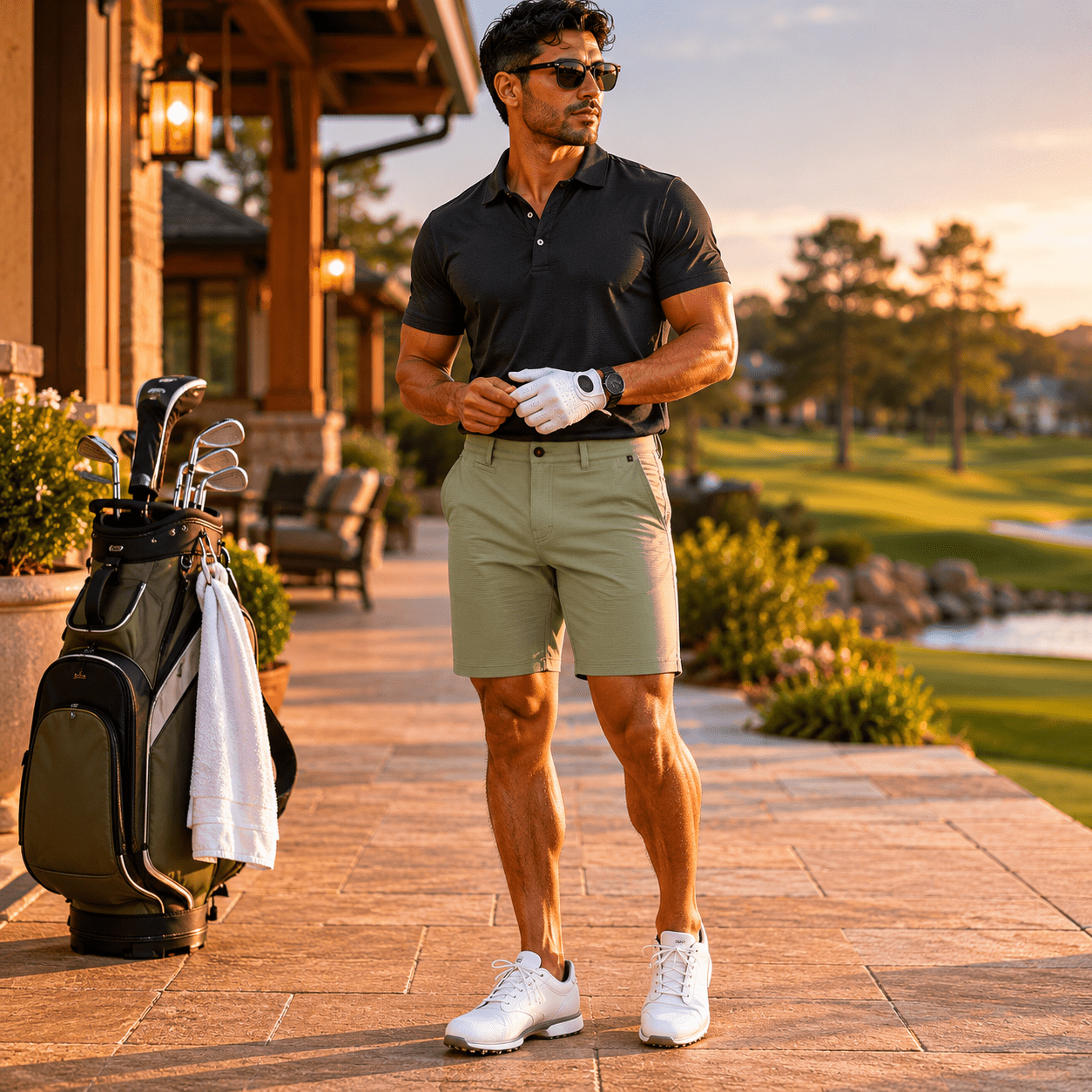 Crossover 4 - Way Stretch Performance Golf Shorts - F/X Fusion Golf - Cement