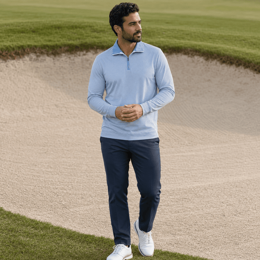 Fineline 1/4 Zip Golf Pullover - F/X Fusion Golf - Quarter Zip - Blue