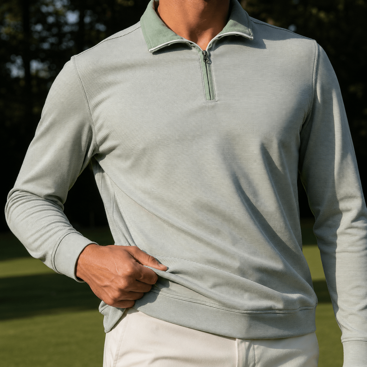 Fineline 1/4 Zip Golf Pullover - F/X Fusion Golf - Quarter Zip - Green