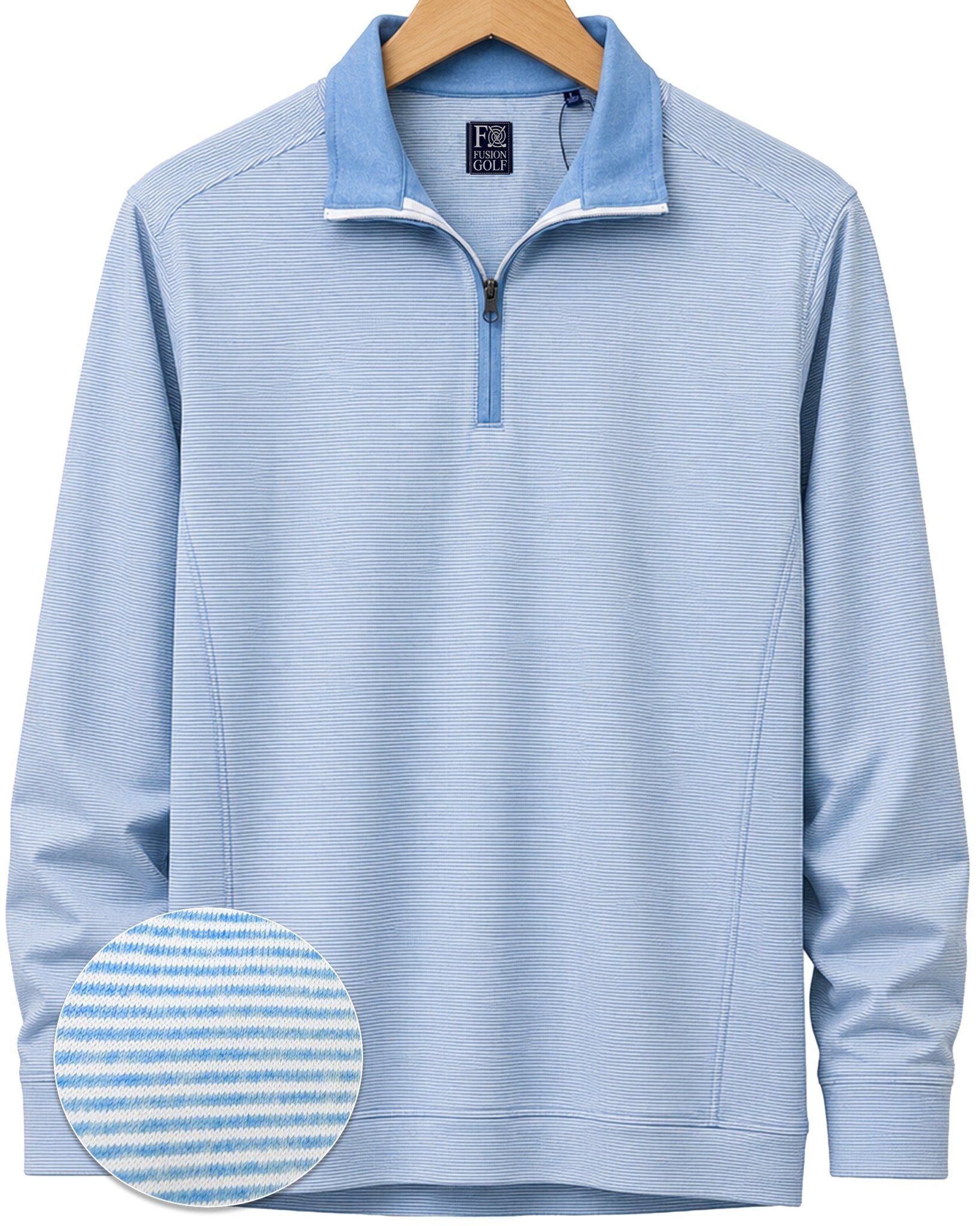 Fineline 1/4 Zip Golf Pullover - F/X Fusion Golf - Quarter Zip - Blue