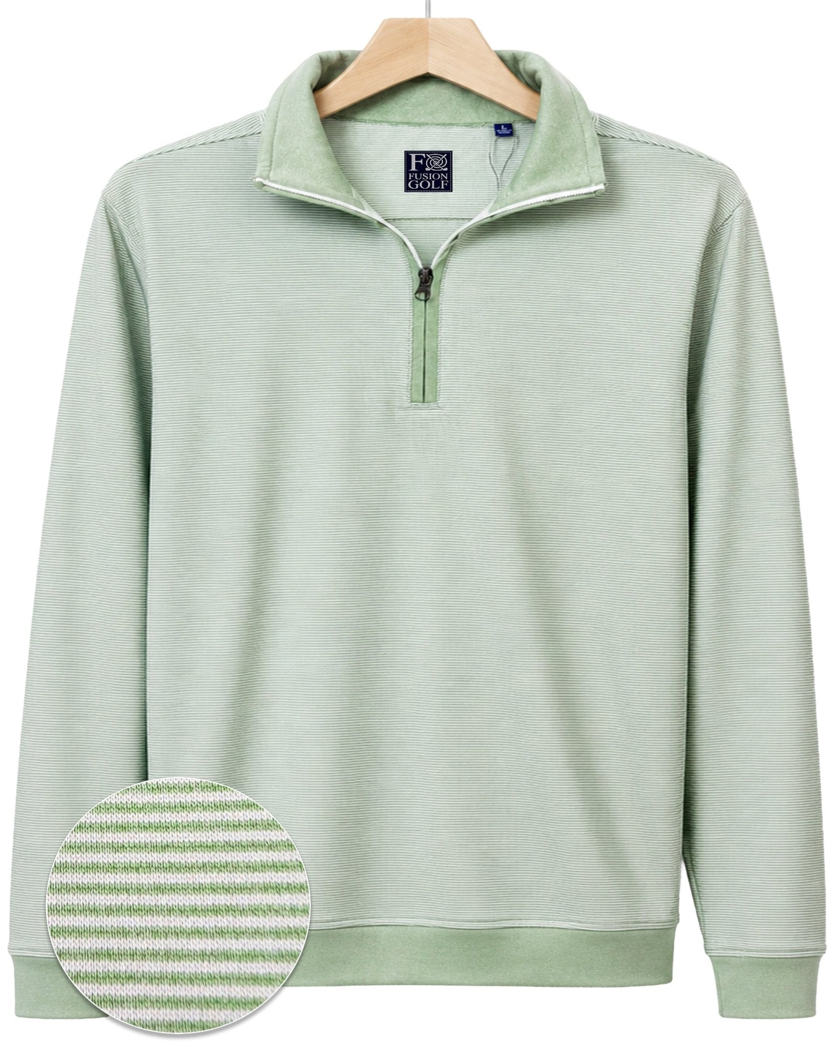 Fineline 1/4 Zip Golf Pullover - F/X Fusion Golf - Quarter Zip - Green