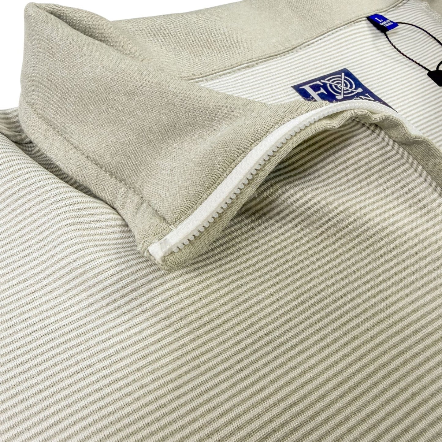 Fineline 1/4 Zip Golf Pullover - F/X Fusion Golf - Quarter Zip - Tan