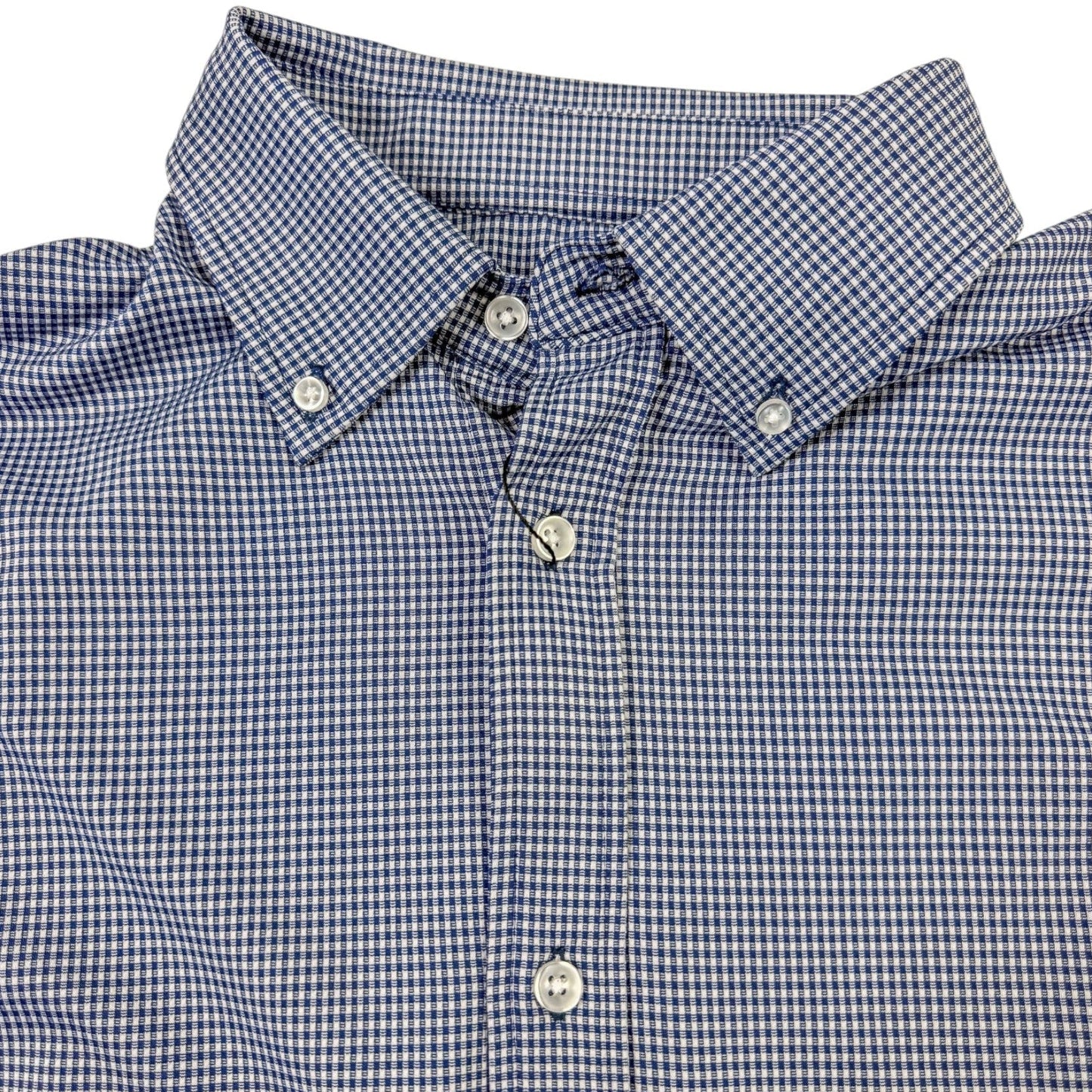 Gingham Performance Long Sleeve Button - Up - F/X Fusion Golf - Long Sleeve - Navy