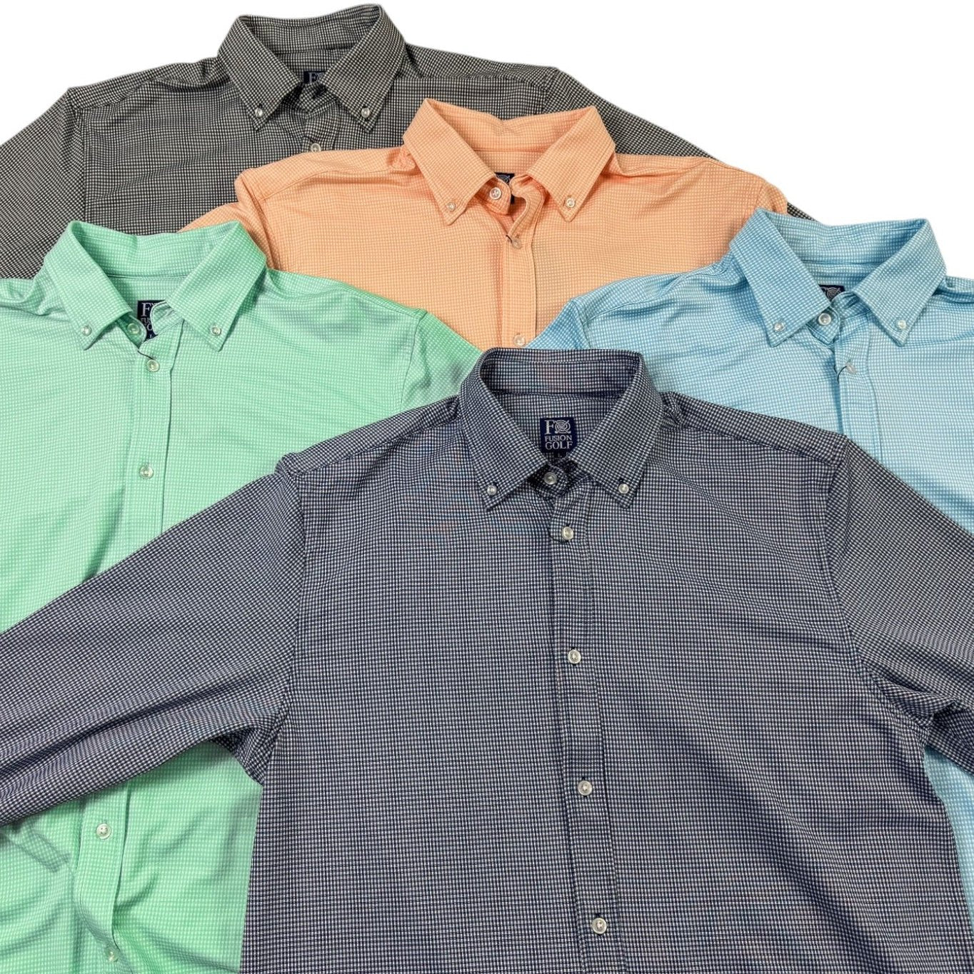 Gingham Performance Long Sleeve Button - Up - F/X Fusion Golf - Long Sleeve - All Colors