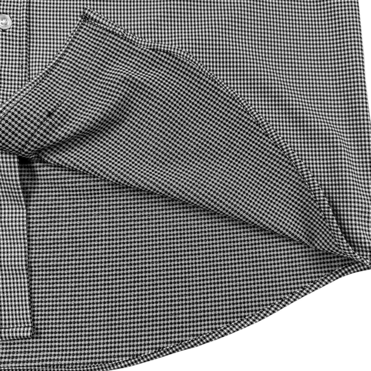 Gingham Performance Long Sleeve Button - Up - F/X Fusion Golf - Long Sleeve - Black
