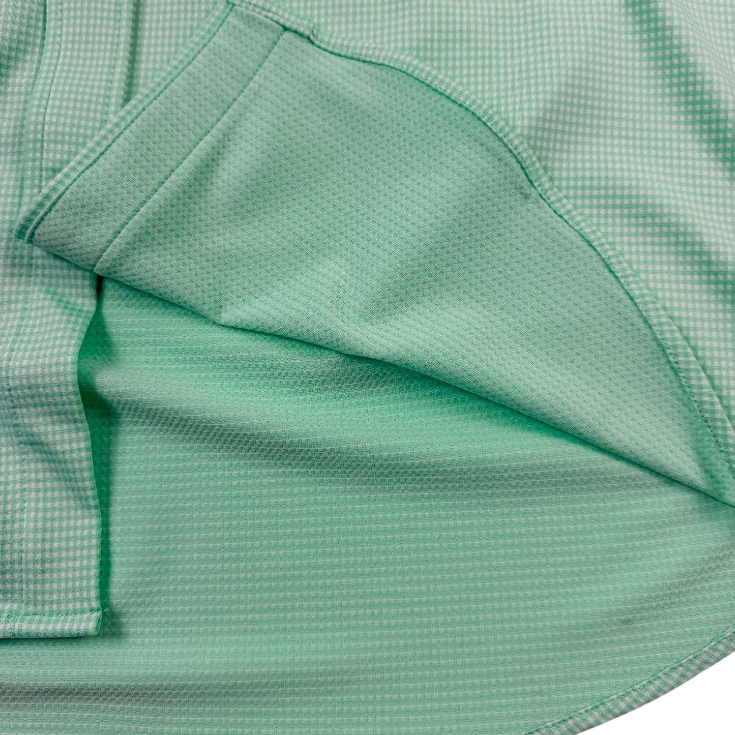 Gingham Performance Long Sleeve Button - Up - F/X Fusion Golf - Long Sleeve - Mint