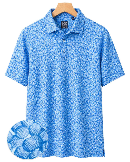 Golf Balls Performance Golf Polo - F/X Fusion Golf - Polo - Blue
