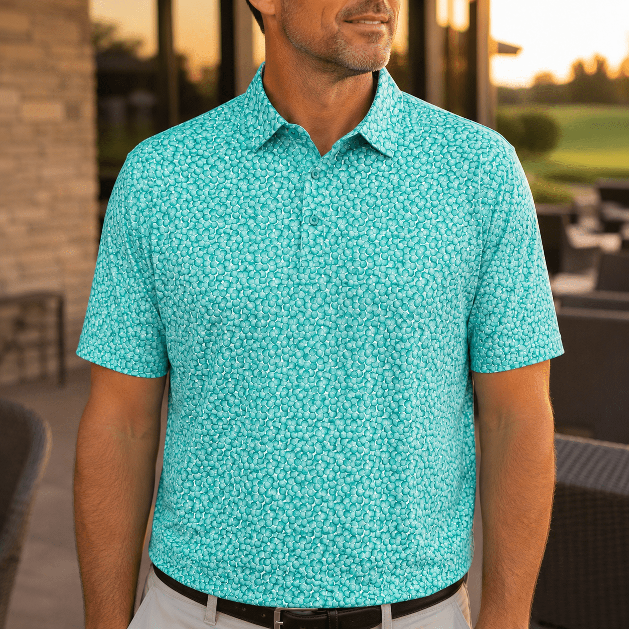 Golf Balls Performance Golf Polo - F/X Fusion Golf - Polo - Aqua