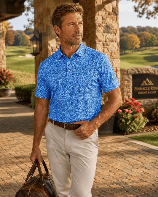 Golf Balls Performance Golf Polo - F/X Fusion Golf - Polo - Blue - M