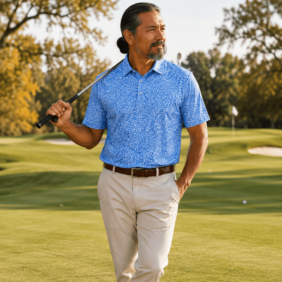 Golf Balls Performance Golf Polo - F/X Fusion Golf - Polo - Blue - M