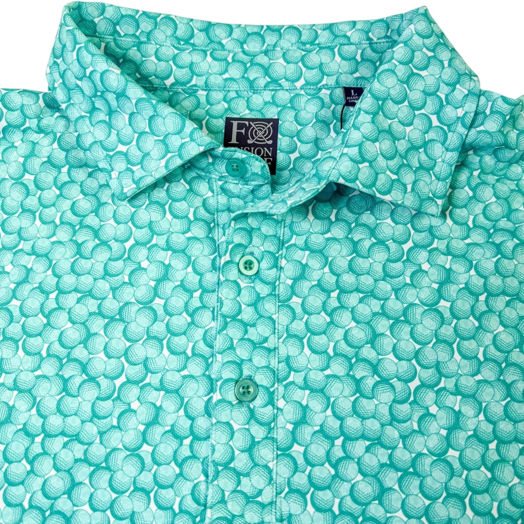 Golf Balls Performance Golf Polo - F/X Fusion Golf - Polo - Aqua
