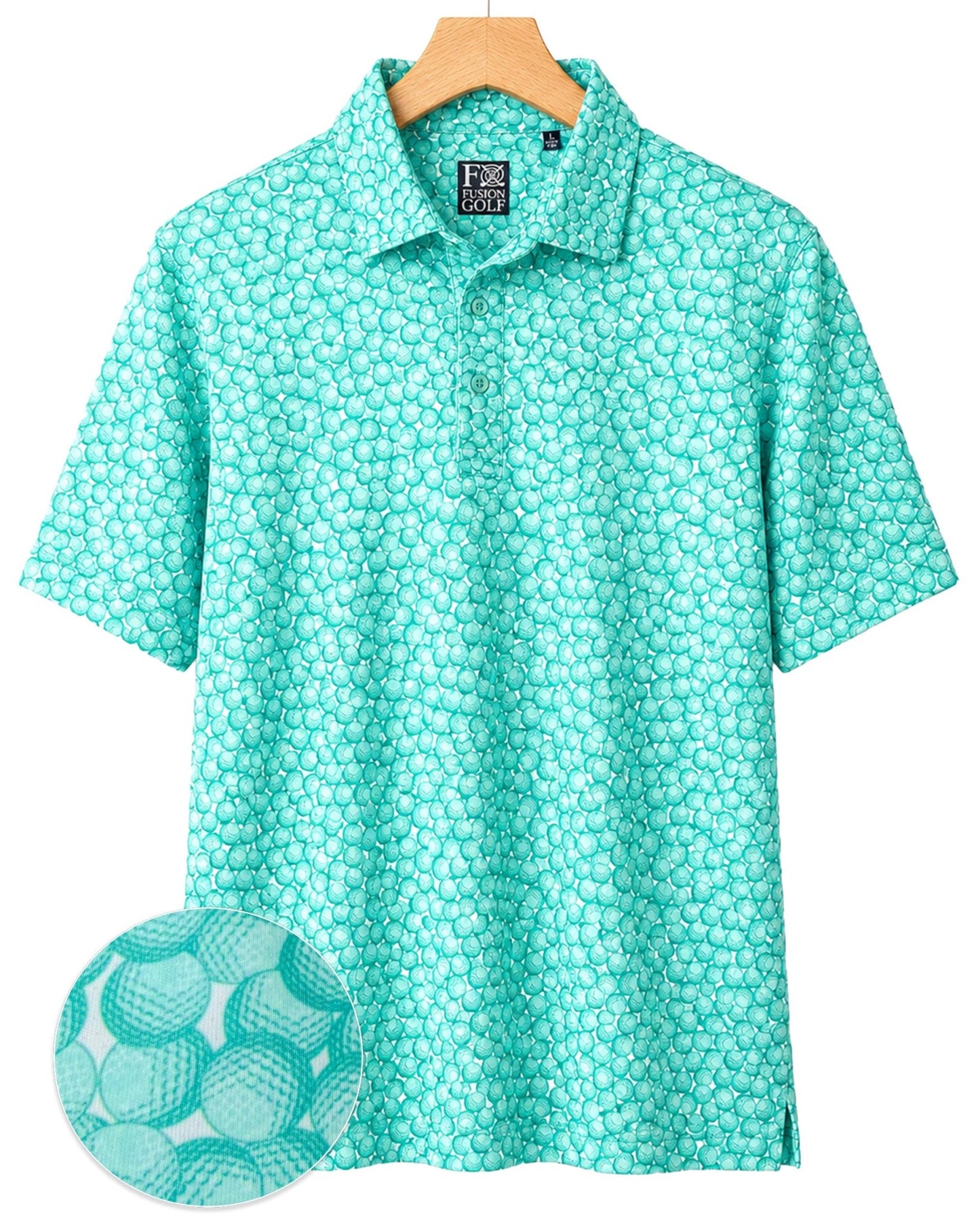 Golf Balls Performance Golf Polo - F/X Fusion Golf - Polo - Aqua