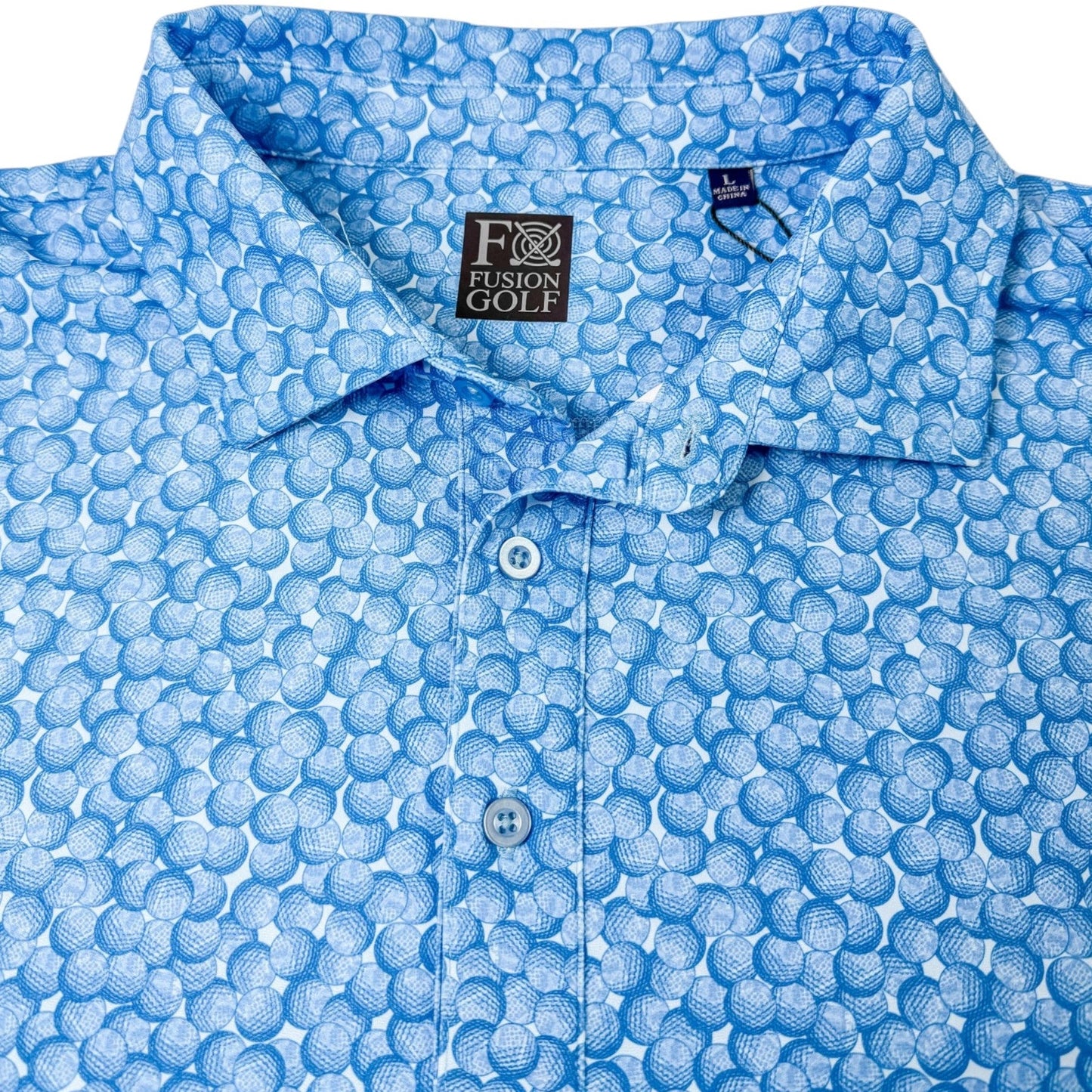 Golf Balls Performance Golf Polo - F/X Fusion Golf - Polo - Blue
