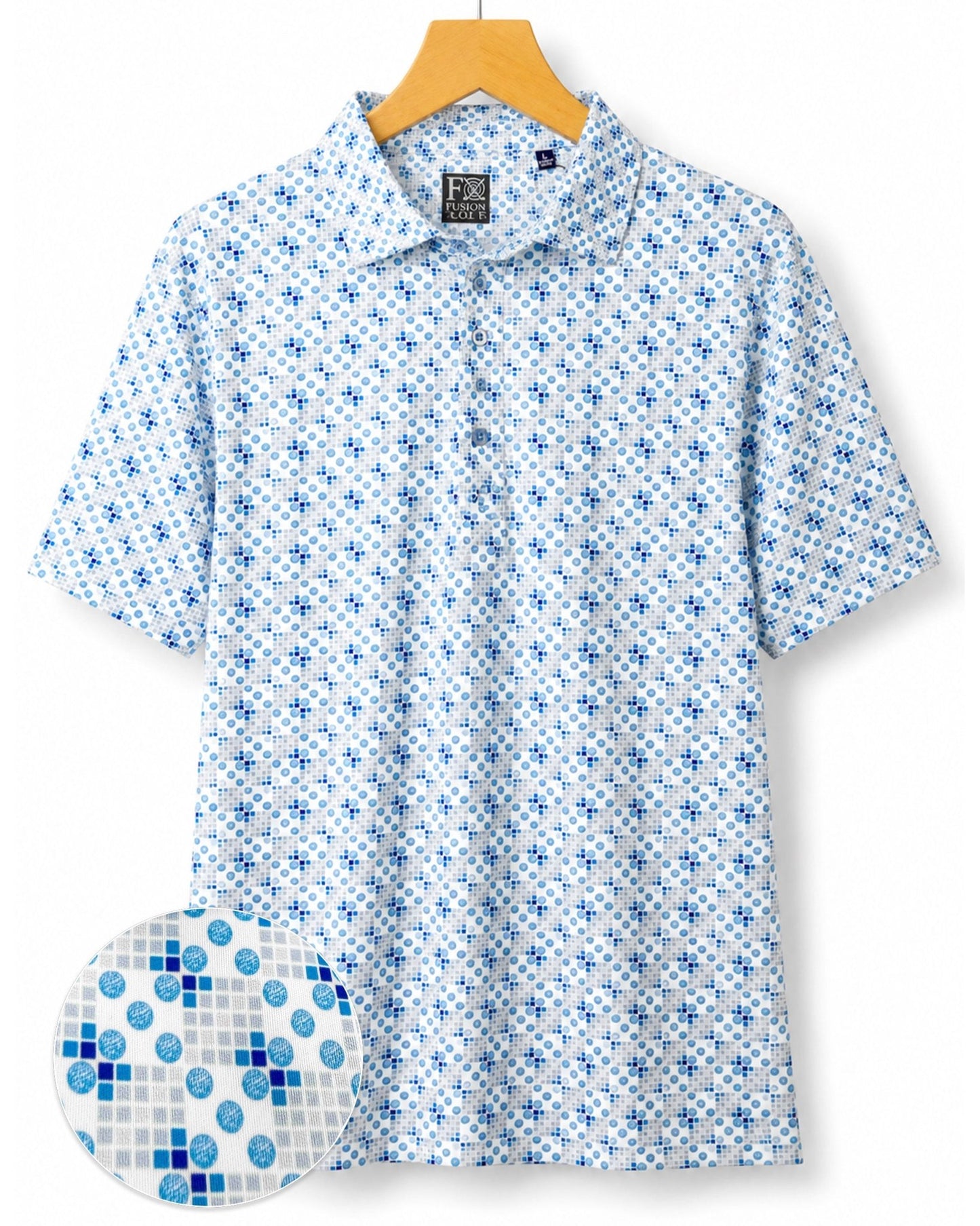 Golf Dice Performance Golf Polo - F/X Fusion Golf - Polo - Blue