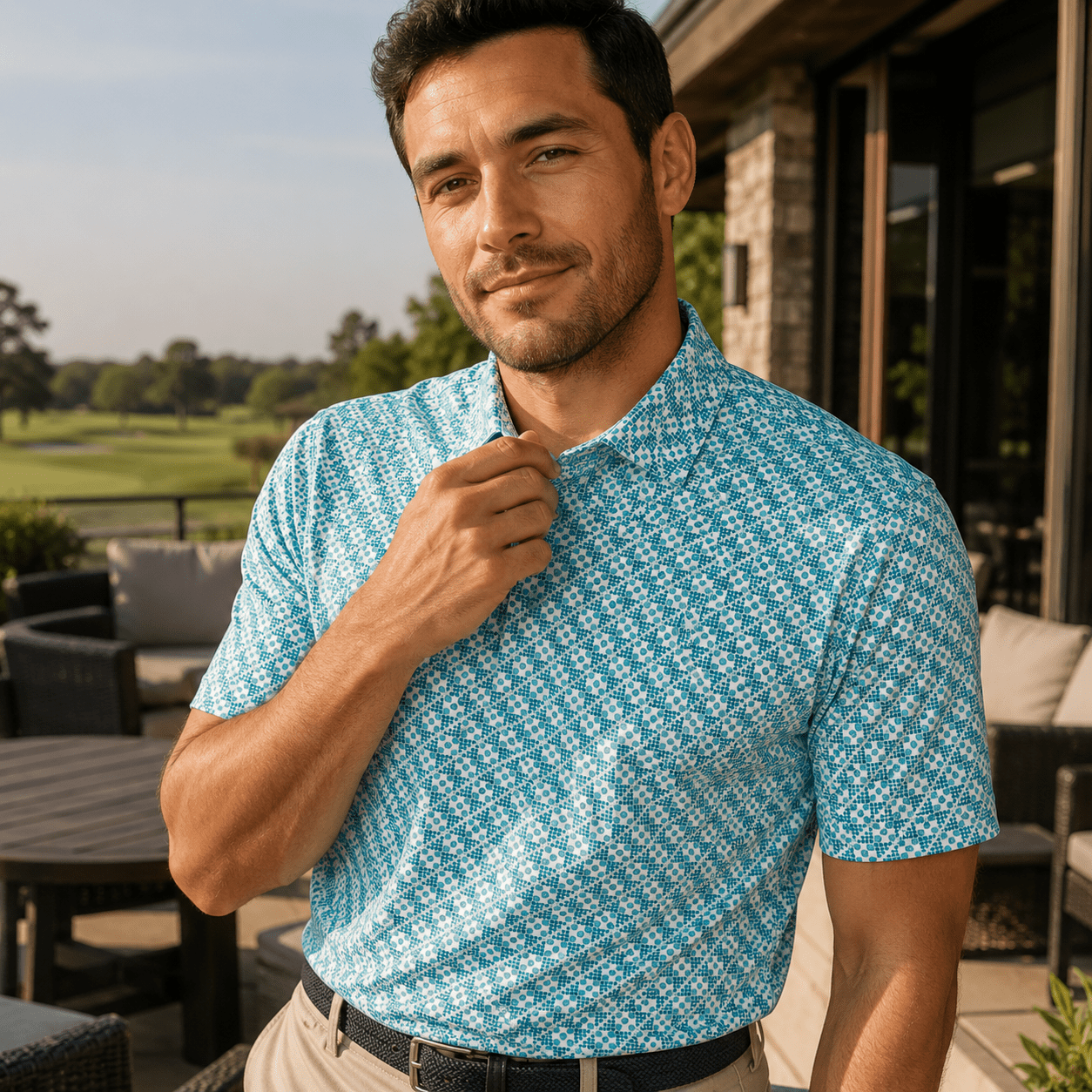 Golf Dice Performance Golf Polo - F/X Fusion Golf - Polo - Teal
