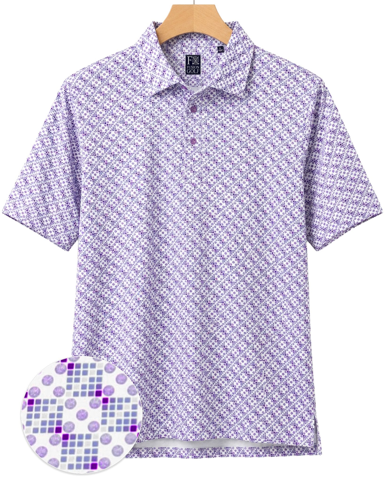 Golf Dice Performance Golf Polo - F/X Fusion Golf - Polo - Purple