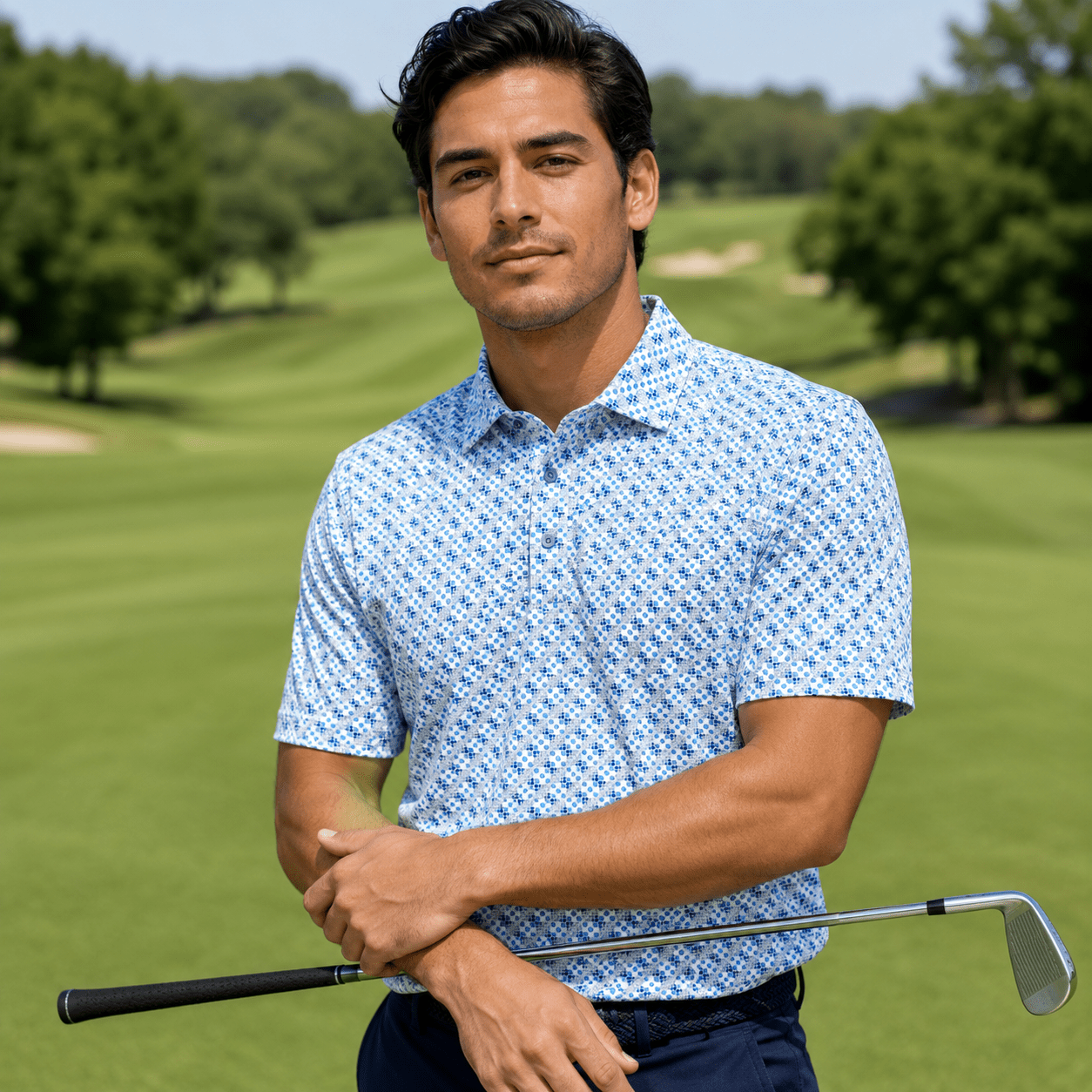 Golf Dice Performance Golf Polo - F/X Fusion Golf - Polo - Blue