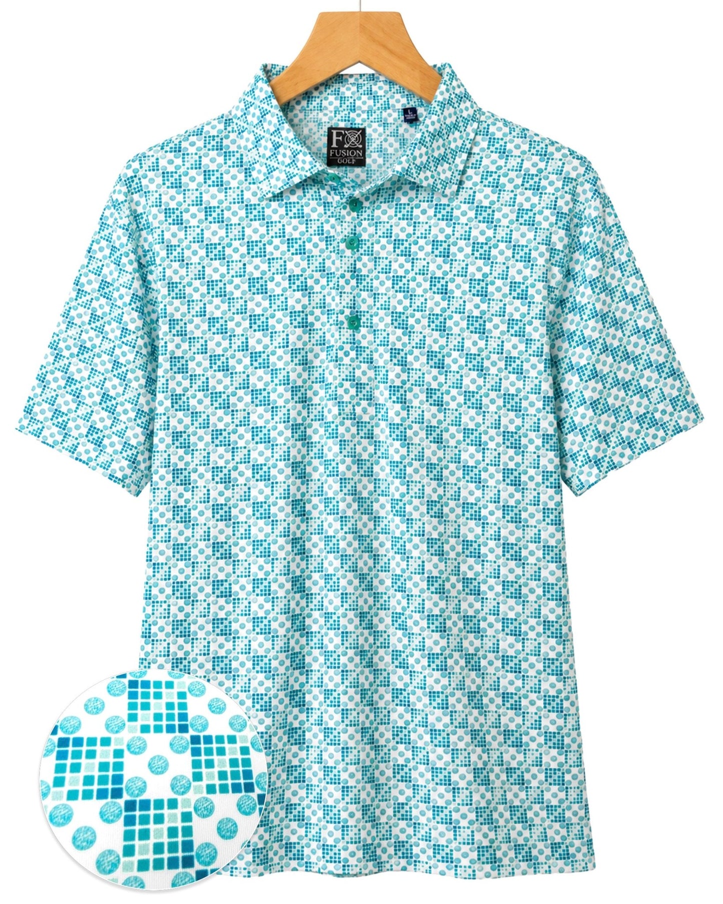Golf Dice Performance Golf Polo - F/X Fusion Golf - Polo - Teal