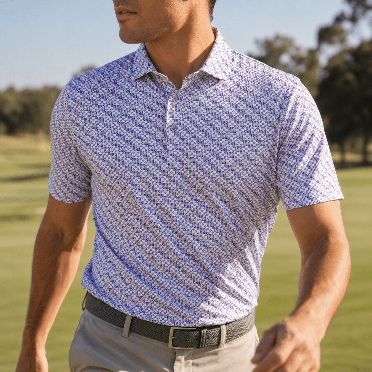Golf Dice Performance Golf Polo - F/X Fusion Golf - Polo - Purple