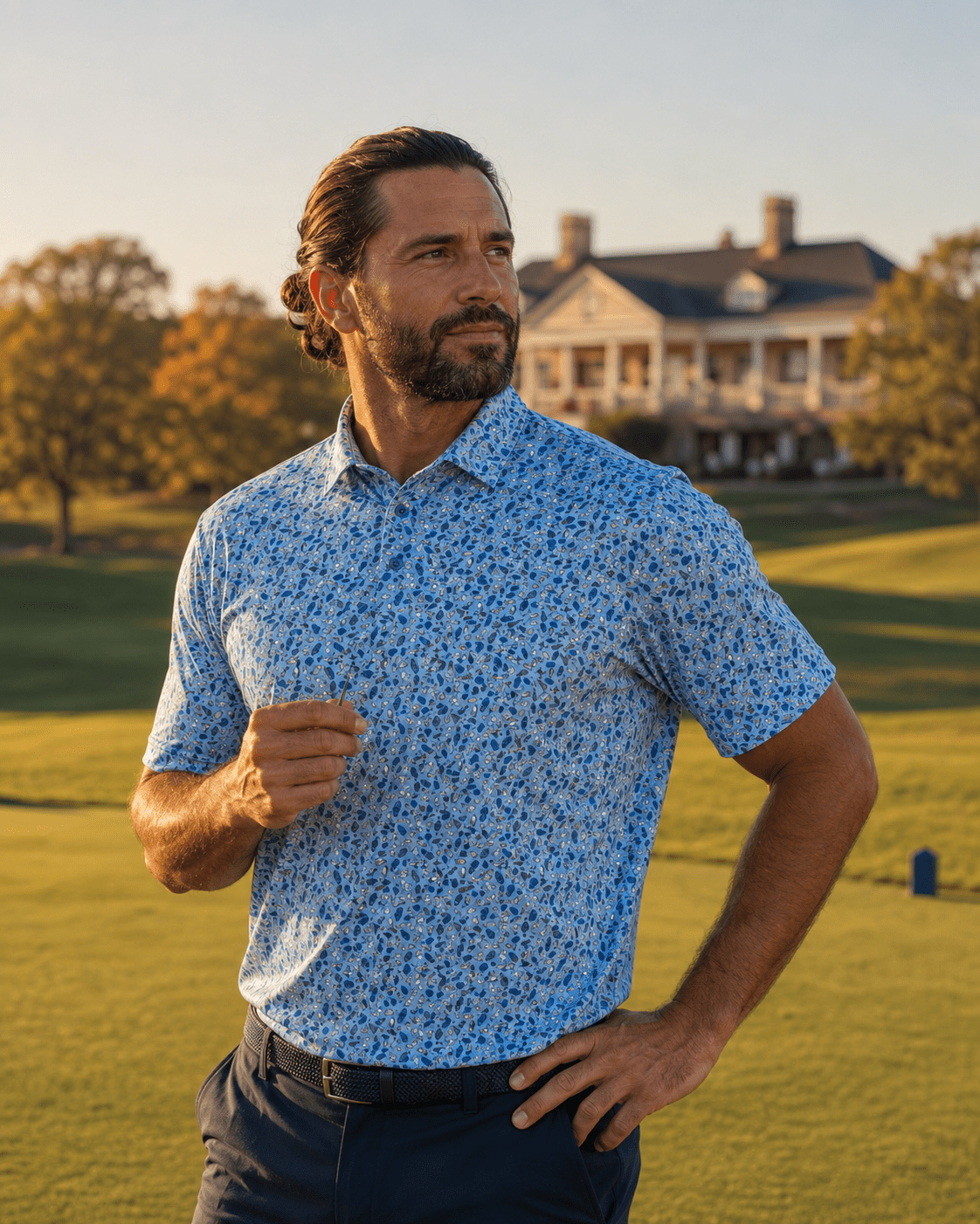 Golf Gear Performance Golf Polo - F/X Fusion Golf - Polo - Blue - M
