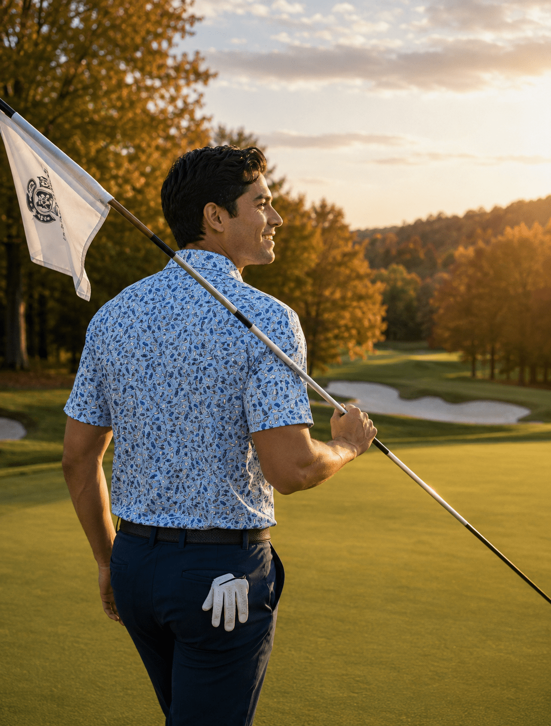 Golf Gear Performance Golf Polo - F/X Fusion Golf - Polo - Blue - M