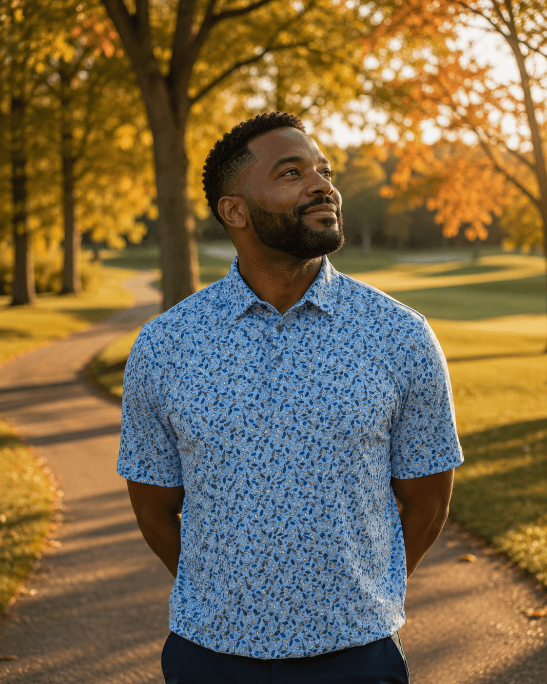 Golf Gear Performance Golf Polo - F/X Fusion Golf - Polo - Blue - M