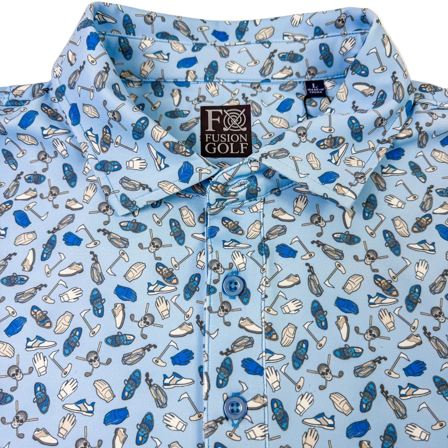 Golf Gear Performance Golf Polo - F/X Fusion Golf - Polo - Blue