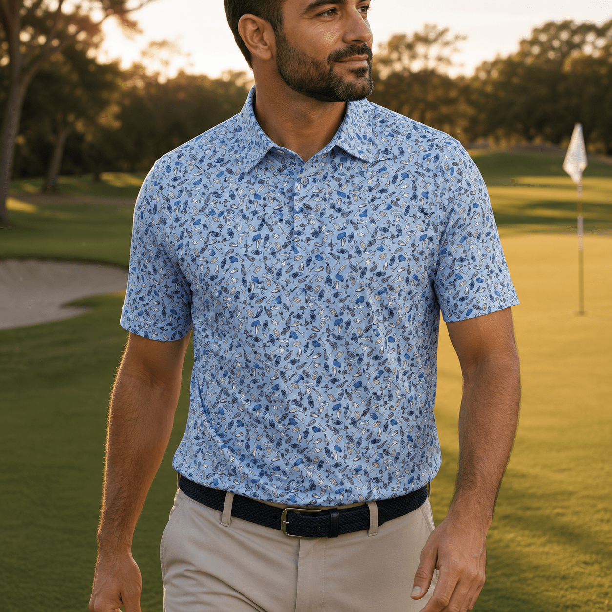 Golf Gear Performance Golf Polo - F/X Fusion Golf - Polo - Blue