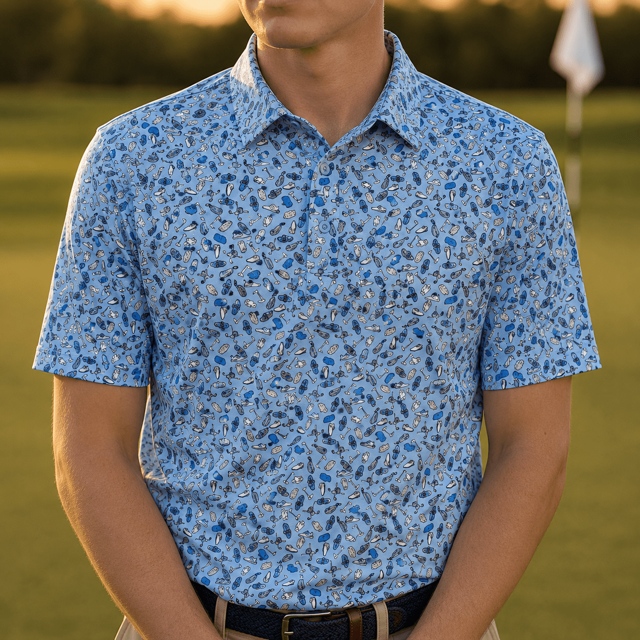 Golf Gear Performance Golf Polo - F/X Fusion Golf - Polo - Blue