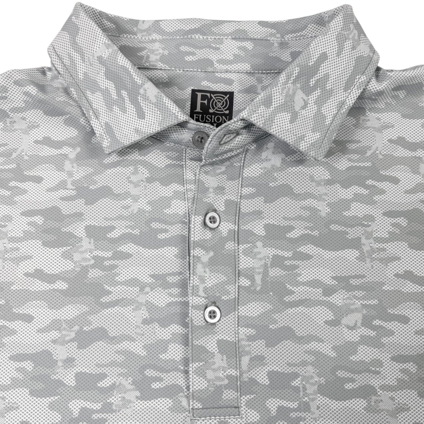 Golfing Camo Performance Golf Polo - F/X Fusion Golf - Polo - Gray