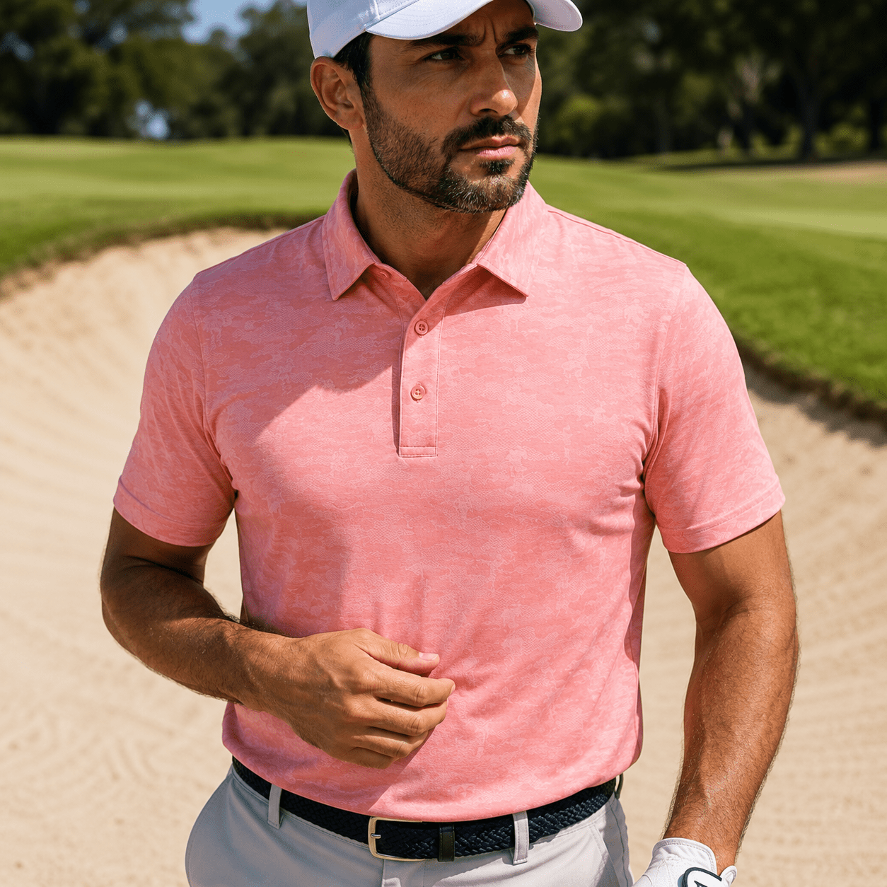 Golfing Camo Performance Golf Polo - F/X Fusion Golf - Polo - Pink