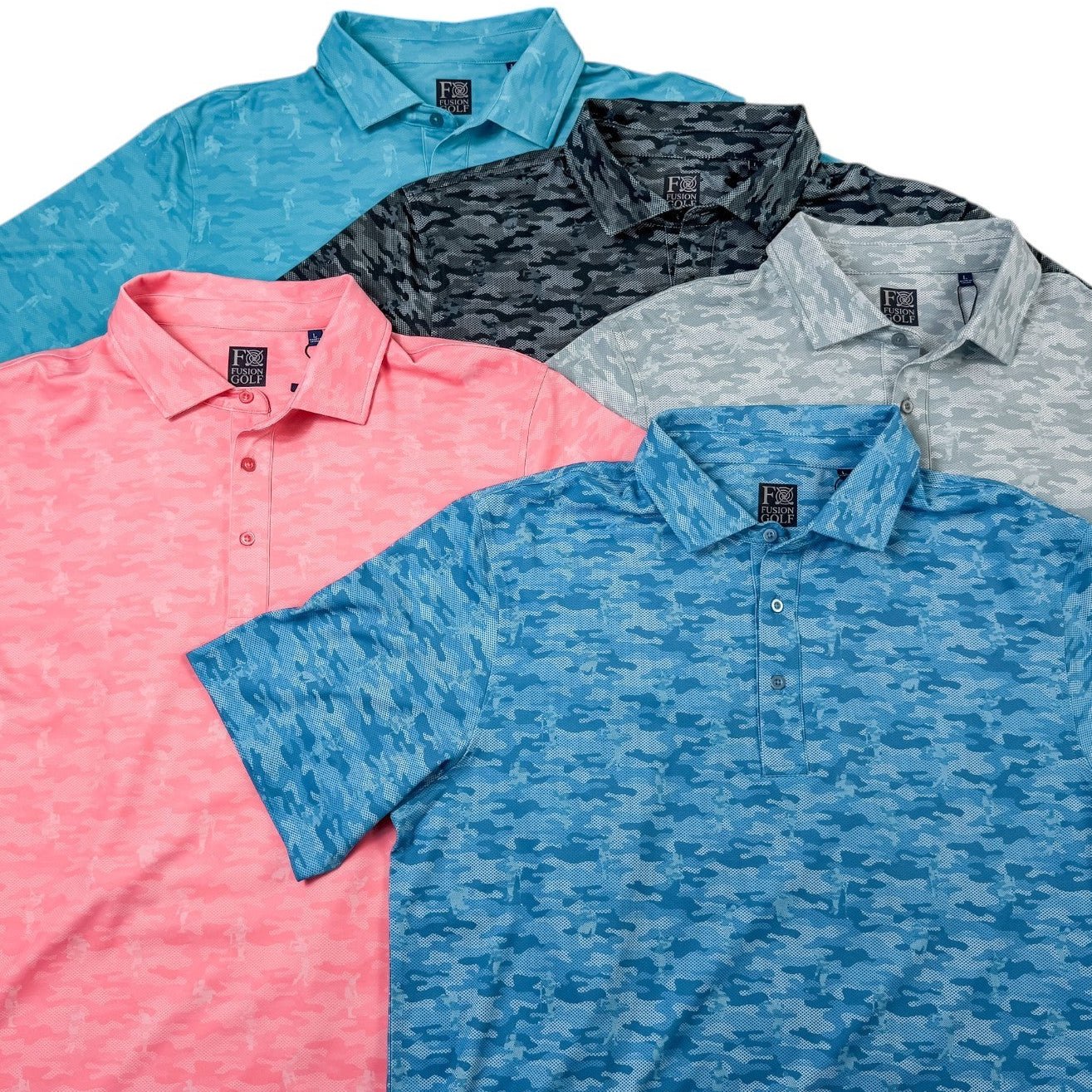 Golfing Camo Performance Golf Polo - F/X Fusion Golf - Polo - All Colors