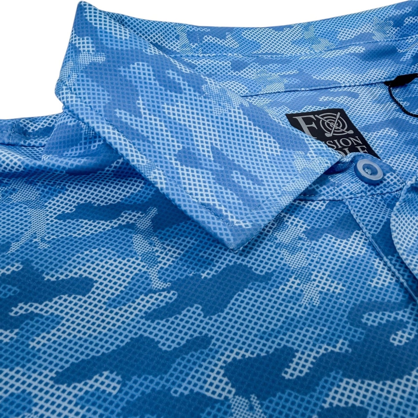 Golfing Camo Performance Golf Polo - F/X Fusion Golf - Polo - Blue
