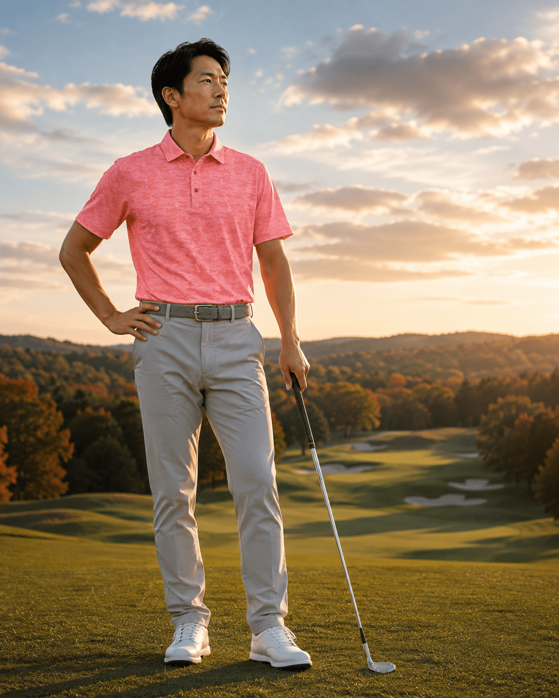 Golfing Camo Performance Golf Polo - F/X Fusion Golf - Polo - Pink - M