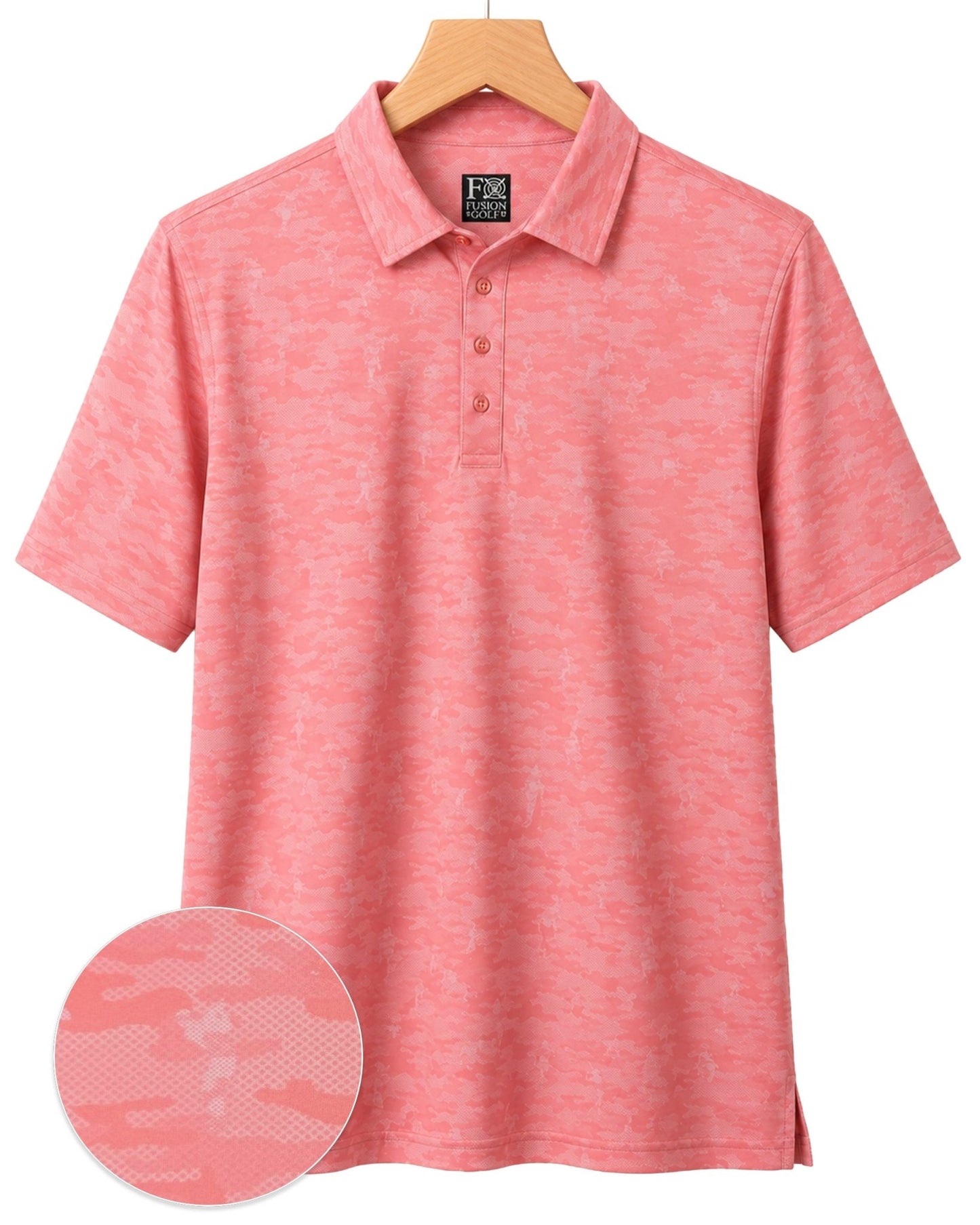 Golfing Camo Performance Golf Polo - F/X Fusion Golf - Polo - Pink