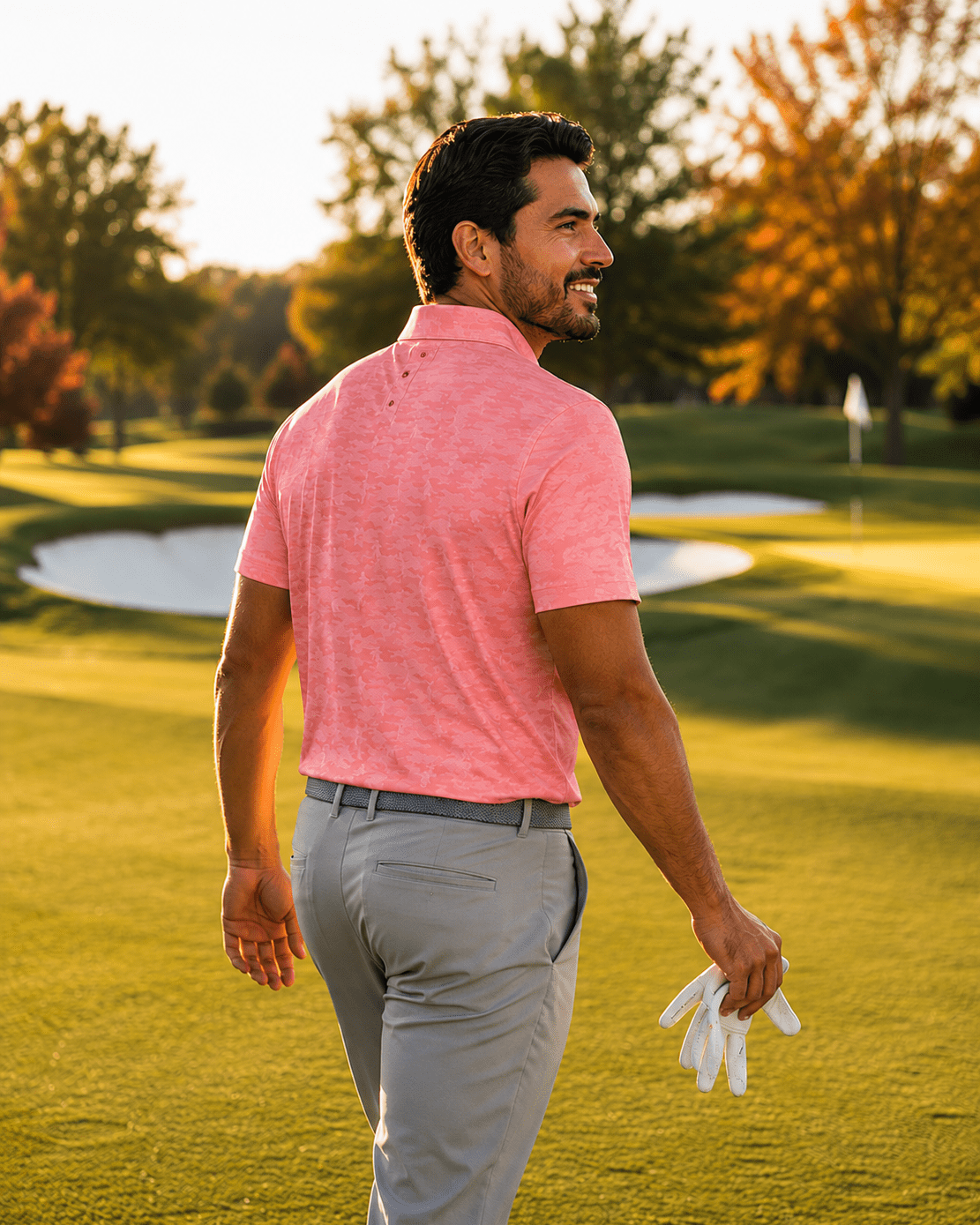 Golfing Camo Performance Golf Polo - F/X Fusion Golf - Polo - Pink - M